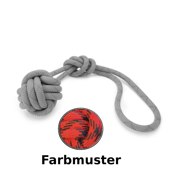 Wurfball - L mit Handschlaufe - rot mit schwarzen Kreuzen
